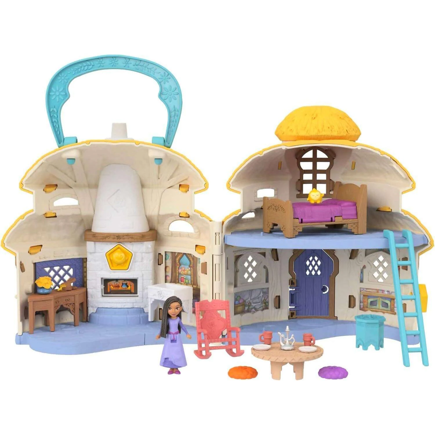 Disney Wish - Mini Doll & Dollhouse Playset Asha Of Rosas Cottage With Micro Doll Star Figure & 15+ Furniture & Accessories Travel Toys