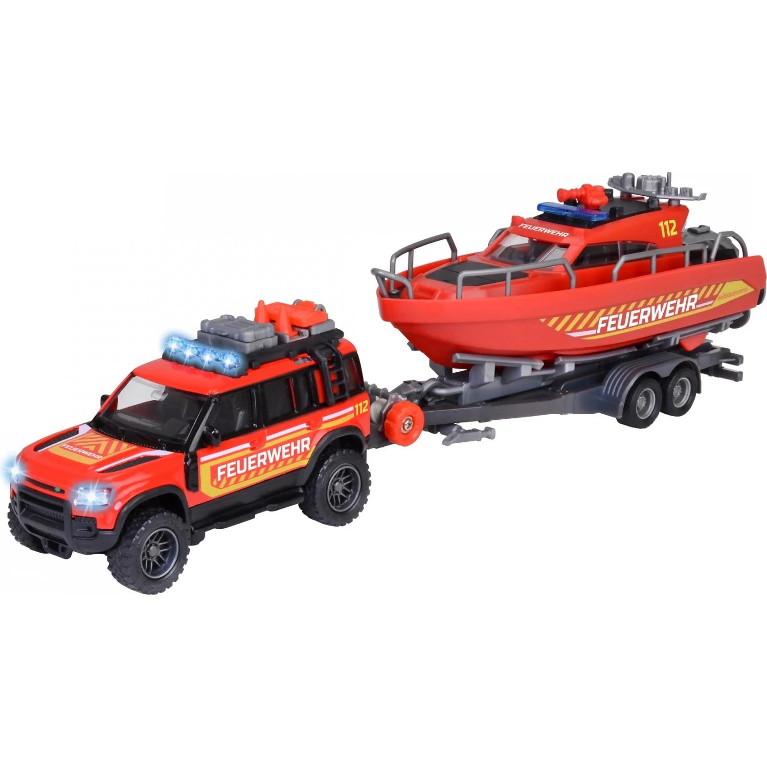 Majorette - Land Rover Fire Rescue+ Boat