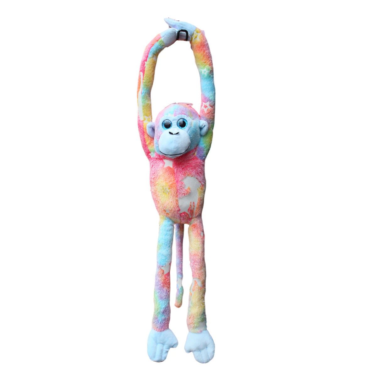 Cotton Candy - Plush Krysty Hang Monkey Pastel Multi Glow In The Dark