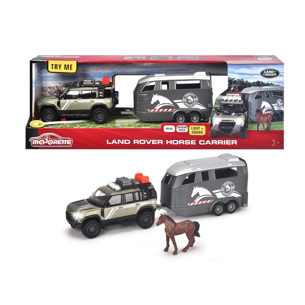 Majorette - Land Rover 110 With Horse Float