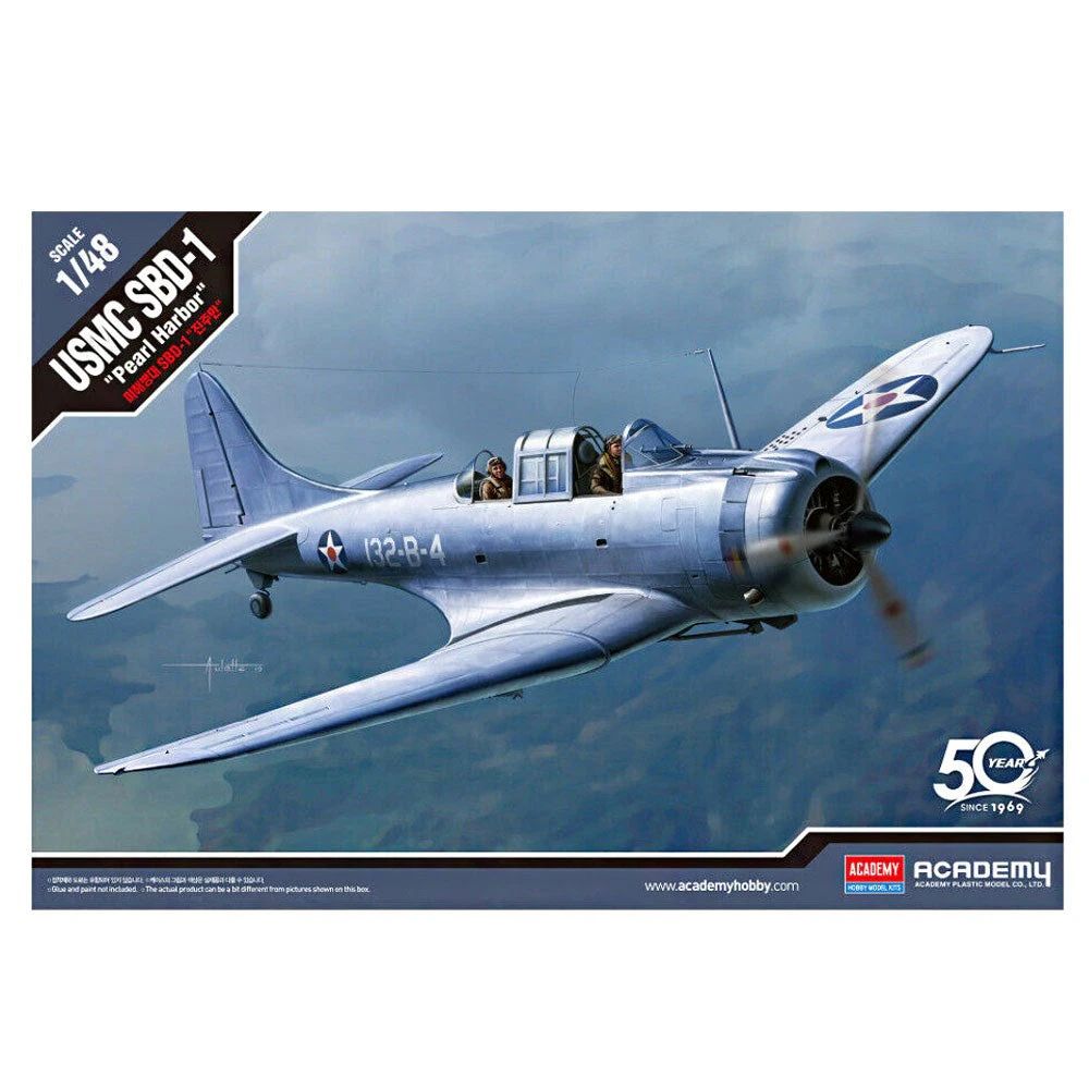 Academy 1/48 USMC SBD-1 "Pearl Harbour" Plastic Model Kit [12331]