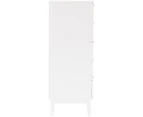 Stanley Modern Classic Wooden Chest Of 5-Drawers Tallboy Storage Cabinet - White