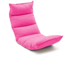 Foldable Tatami Floor Sofa Bed Meditation Lounge Chair Recliner Lazy Couch Pink