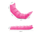 Foldable Tatami Floor Sofa Bed Meditation Lounge Chair Recliner Lazy Couch Pink