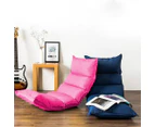 Foldable Tatami Floor Sofa Bed Meditation Lounge Chair Recliner Lazy Couch Pink