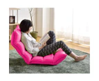 Foldable Tatami Floor Sofa Bed Meditation Lounge Chair Recliner Lazy Couch Pink