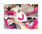 Foldable Tatami Floor Sofa Bed Meditation Lounge Chair Recliner Lazy Couch Pink