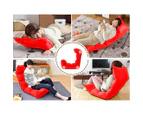 Foldable Tatami Floor Sofa Bed Meditation Lounge Chair Recliner Lazy Couch Red