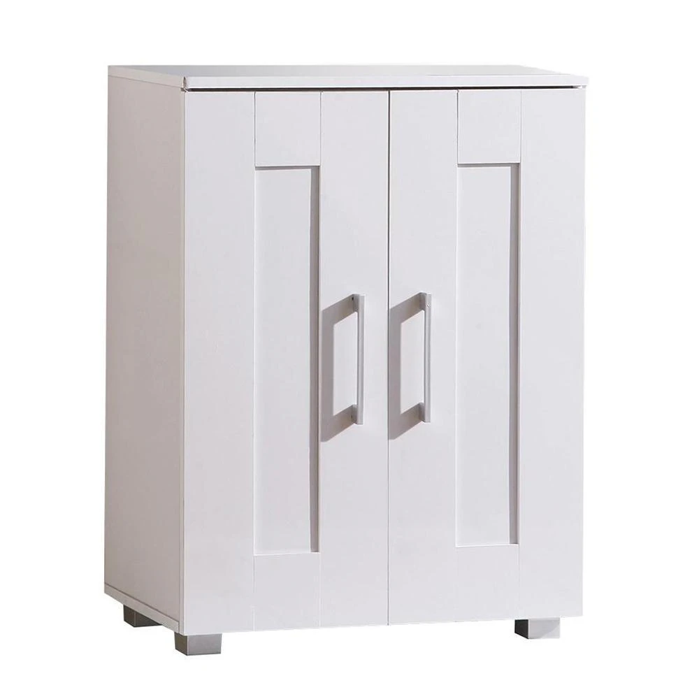 Nova 2-Door Low Cupboard Lowboy Storage Cabinet - White