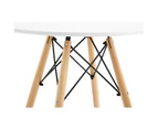 Eames Replica Wooden round Kitchen Dining Table 80cm - White