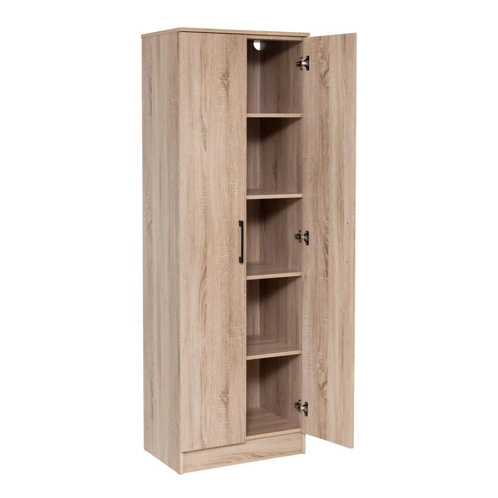 Nova 2-Door Multi-Purpose 5-Tier Cupboard Storage Cabinet - Light Sonoma Oak