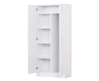 Nova 2-Door Multi-Purpose Broom Cleaning Cupboard Storage Cabinet - White