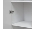 Nova 2-Door Multi-Purpose Broom Cleaning Cupboard Storage Cabinet - White