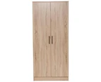 Nova 2-Door Multi-Purpose Broom Cleaning Cupboard Storage Cabinet - Light Sonoma Oak