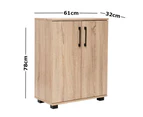 Murray 2-Door Multi-Purpose Cupboard Lowboy Storage Cabinet - Light Sonoma Oak