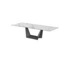 Arianna Extension Rectangular Kitchen Dining Table Ceramic 210-290cm - Marmo