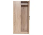 Nova 2-Door Multi-Purpose Broom Cleaning Cupboard Storage Cabinet - Light Sonoma Oak