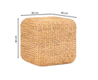 Design Square Cleo Ottoman Low Foot Stool Square - Natural