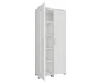 Nova Multi-Purpose 2-Door Broom Cupboard Storage Cabinet - White