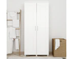 Nova Multi-Purpose 2-Door Broom Cupboard Storage Cabinet - White