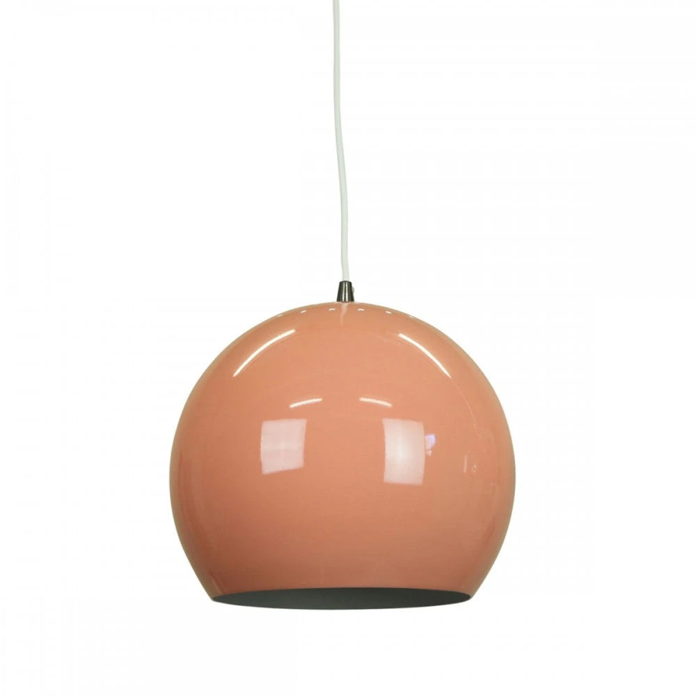 Itzel Modern Spherical Cord Drop Metal Pendant Light Lamp - Beige Red