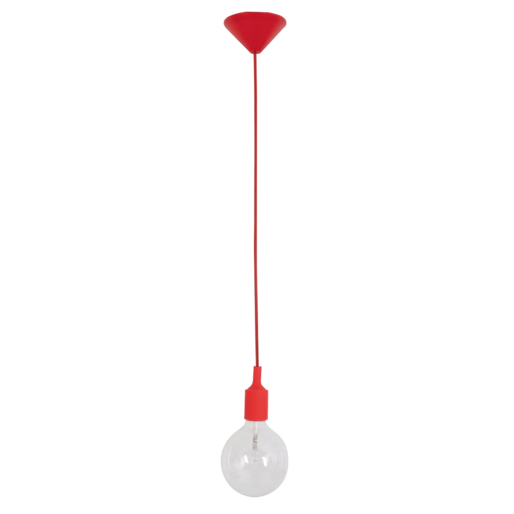 PEN Pendant Lamp Light Interior ES Red Silicon Suspension OD45mm