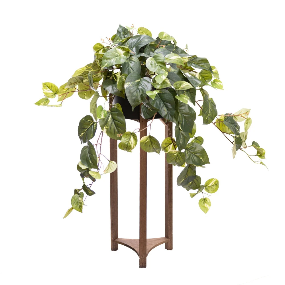 Glamorous Fusion Potted Pothos Artificial Faux Plant Decorative With Planter Green