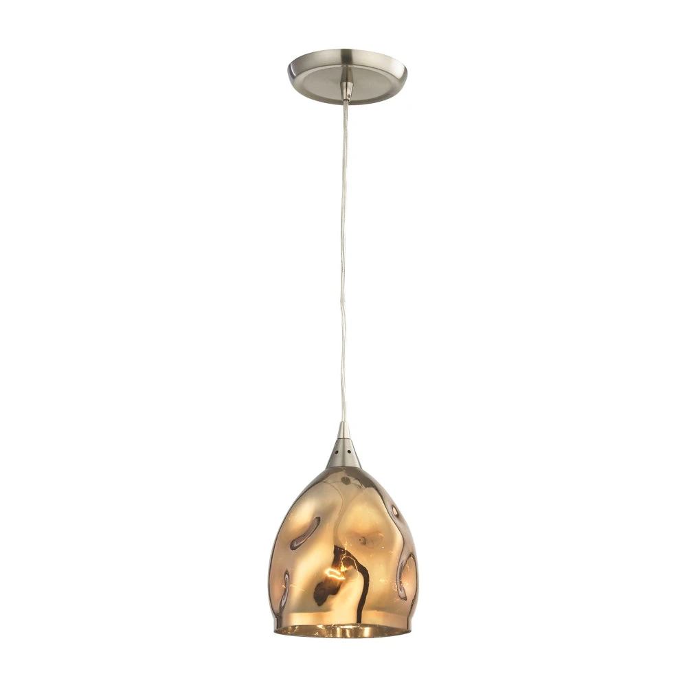 ORDITO Pendant Lamp Light Interior ES Gold Dimpled Glass Ellipse OD146mm