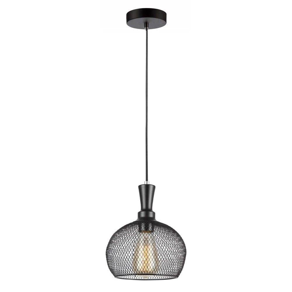 CHEVEUX Pendant Lamp Light Interior ES Black Mesh Small Wine Glass OD190mm