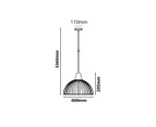 STRAND Pendant Lamp Light Interior ES White Small Wire Dome OD400mm