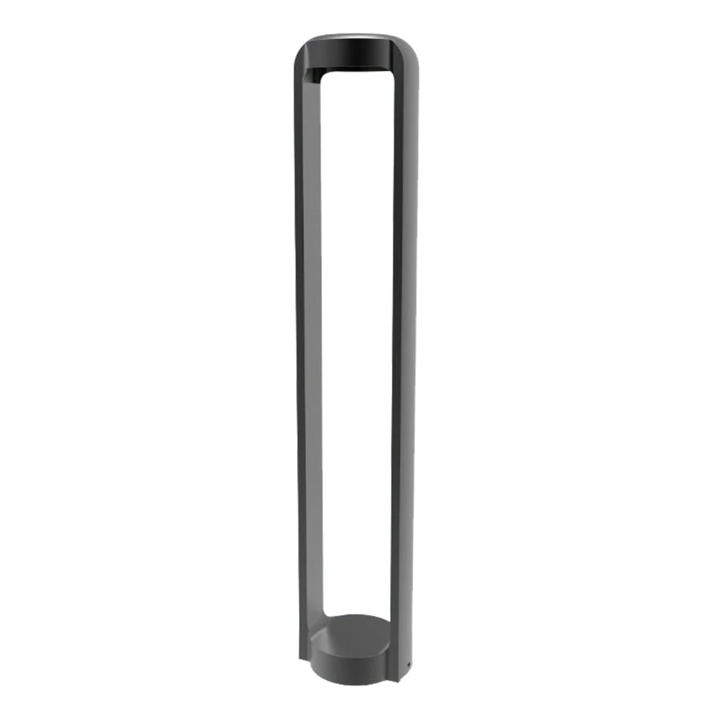 SEKER Garden Bollard Light 13W Rectangular Dark Grey 3000K IP65 H800mm 530LM