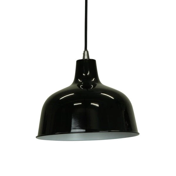 Danica Classic Dome Metal Cord Drop Pendant Light Lamp - Black