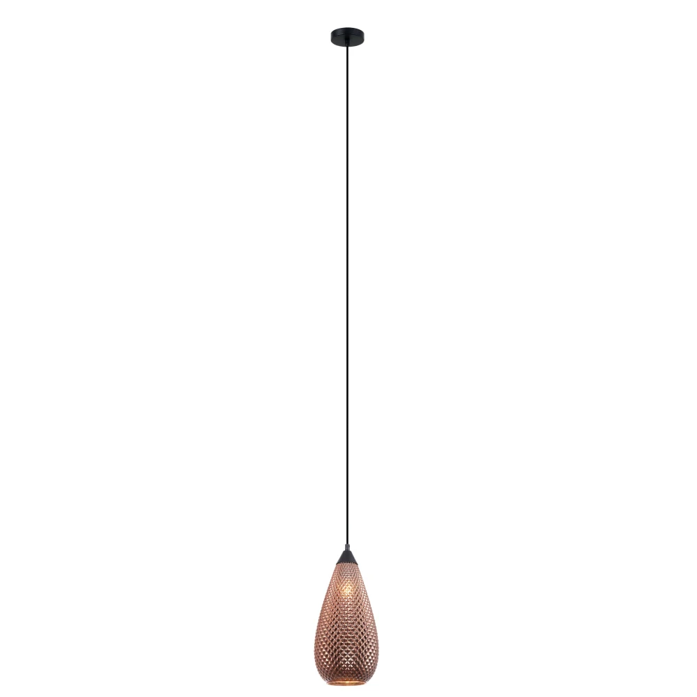 RICTUS Pendant Lamp Light Interior ES Copper (Glass) Tear Drop with Segments OD180mm