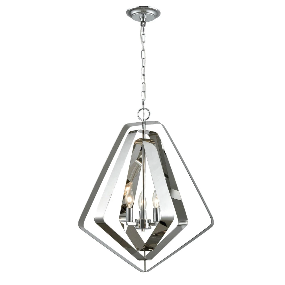 ORBITA Pendant Lamp Light Interior SESx3 Stainless Steel Pentagon x 3 OD505mm