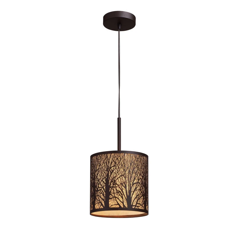 Avery Classic Pendant Lamp Light ES Aged Bronze With Amber Small Round