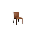 Raimon Furniture Set Of 2 Ludo Modern Eco Leather Kitchen Dining Chair - Tan