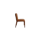 Raimon Furniture Set Of 2 Ludo Modern Eco Leather Kitchen Dining Chair - Tan