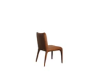 Raimon Furniture Set Of 2 Ludo Modern Eco Leather Kitchen Dining Chair - Tan