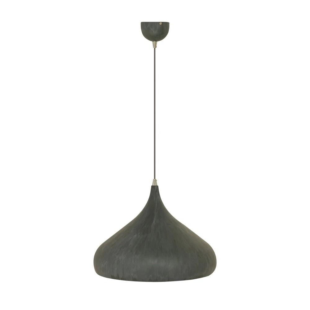 Zion Elegant Metal Dome Pendant Light Lamp - Cement