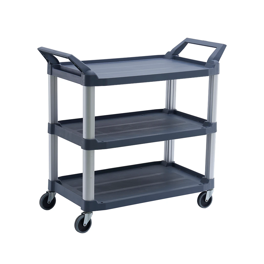 Trust® Commercial 3 Tier Large Utility Service Cart Grey