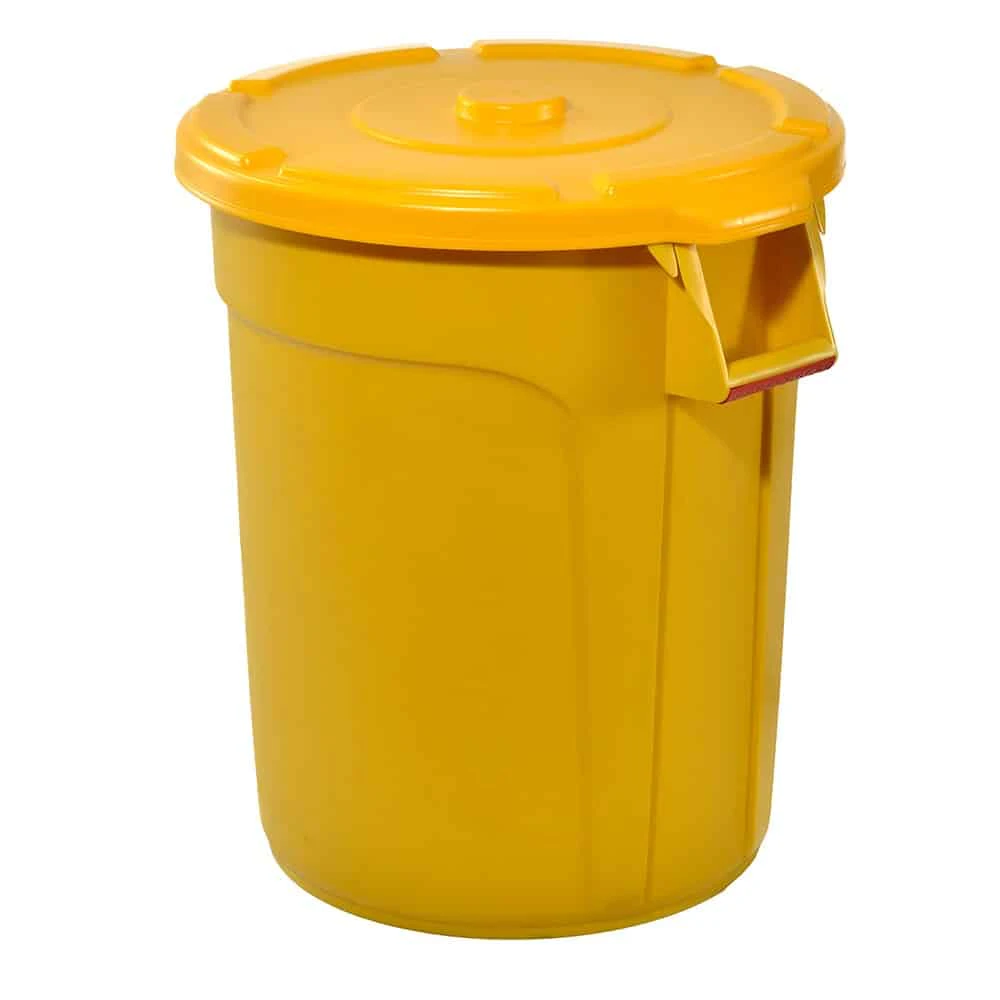 Trust® Commercial Thor Round Bin Yellow - 75lt Bin