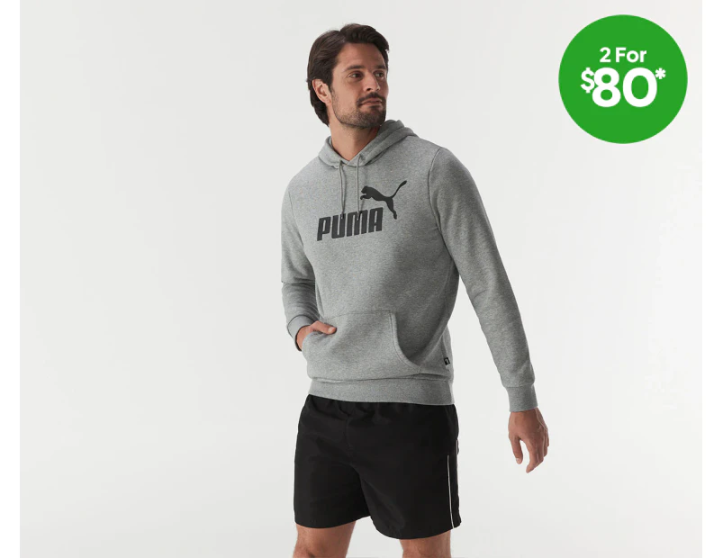 Puma Men's Essentials Big Logo Hoodie - Medium Grey Heather
