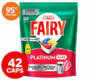 Fairy Platinum Plus Dishwasher Capsules Lemon 42pk