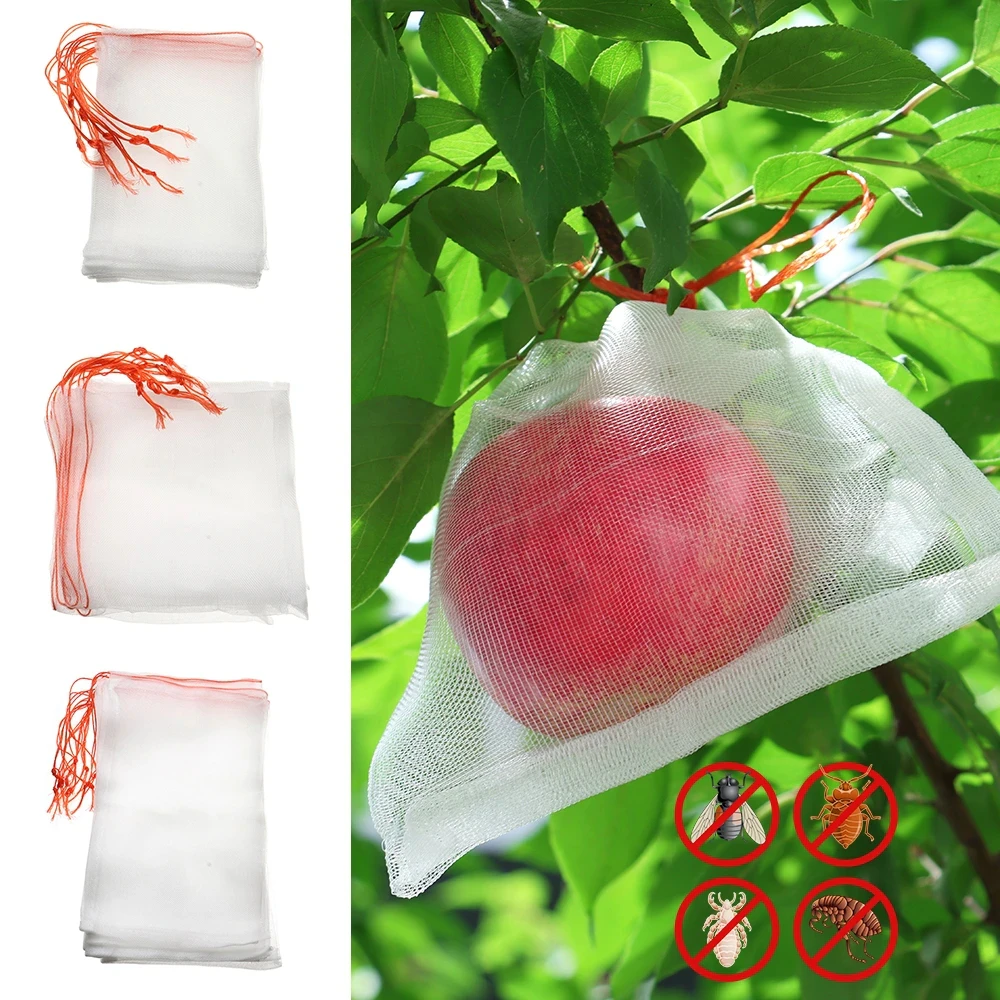 50 Grape Vegetable Fruit Protection Bags Grape Insect and Disease Control Anti-Bird Garden Mesh Bag