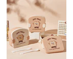 White Toast Pattern Lid Children Bento Box Cartoon Look Divider Food Container School Portable Lunch Storage Box