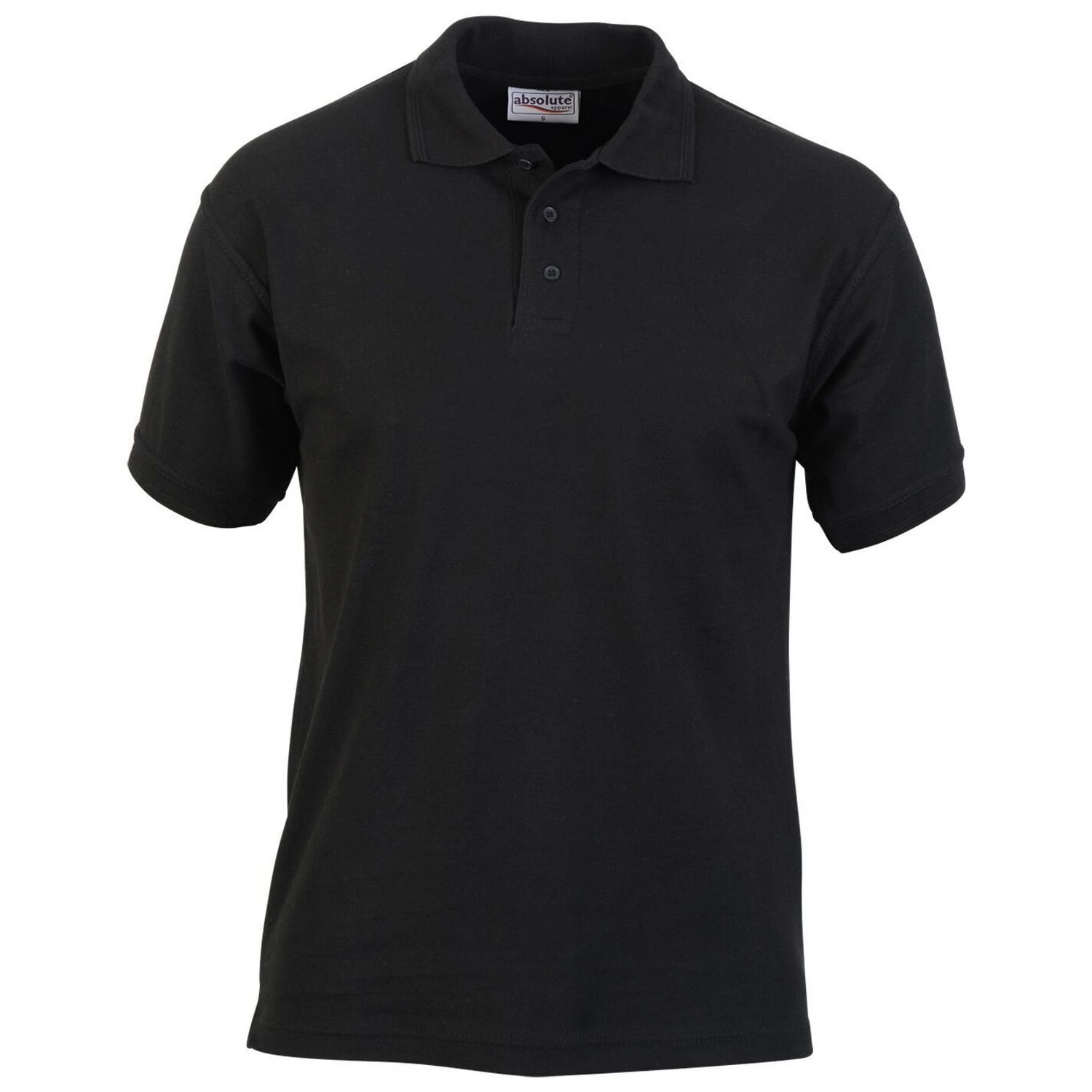 Absolute Apparel Mens Precision Polo (Black) - AB105