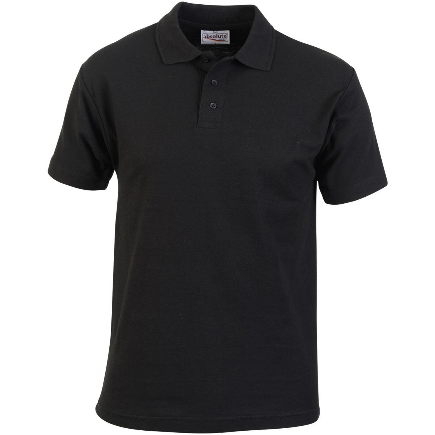 Absolute Apparel Mens Pioneer Polo (Black) - AB104