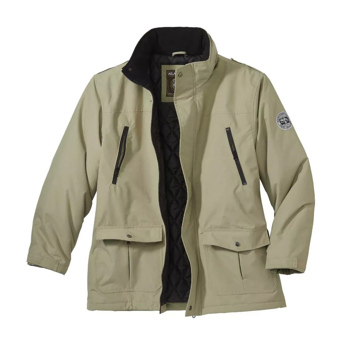 Atlas For Men Mens Water Repellent Parka (Khaki) - AF143