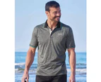 Atlas For Men Mens Sporty Polo Shirt (Pack of 2) (Grey/Green/Black) - AF389