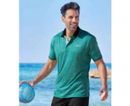 Atlas For Men Mens Sporty Polo Shirt (Pack of 2) (Grey/Green/Black) - AF389